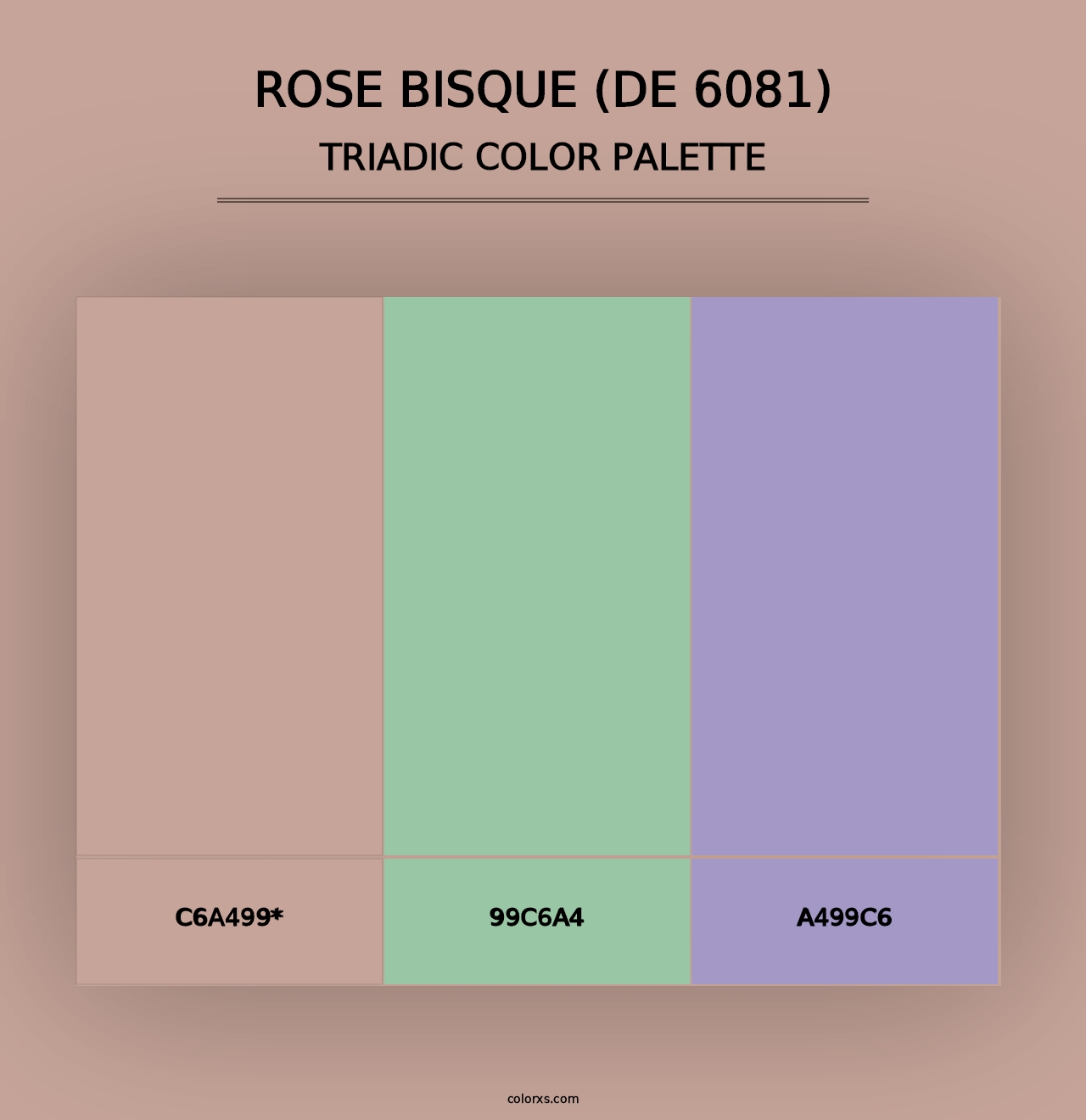 Rose Bisque (DE 6081) - Triadic Color Palette