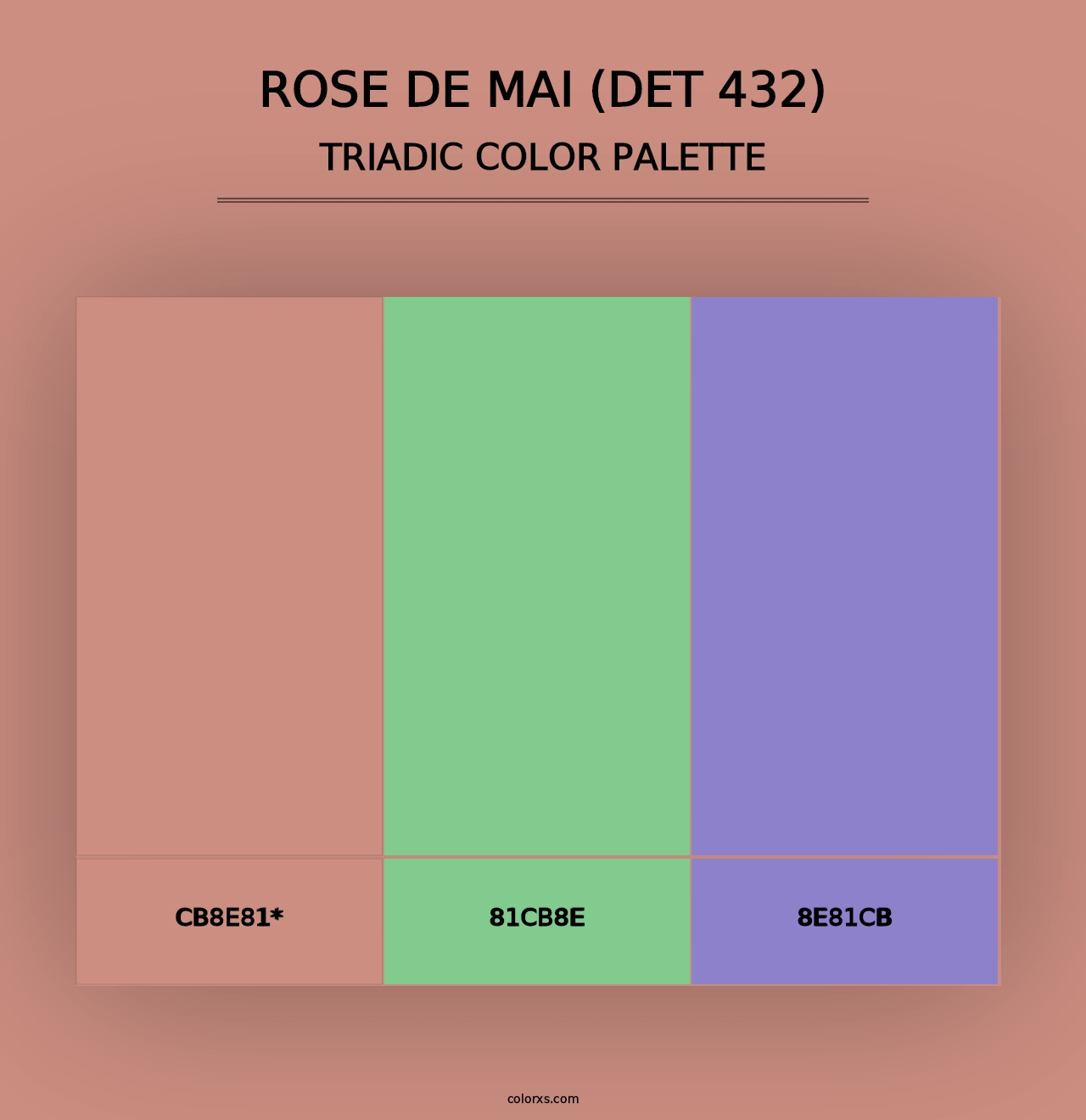 Rose de Mai (DET 432) - Triadic Color Palette