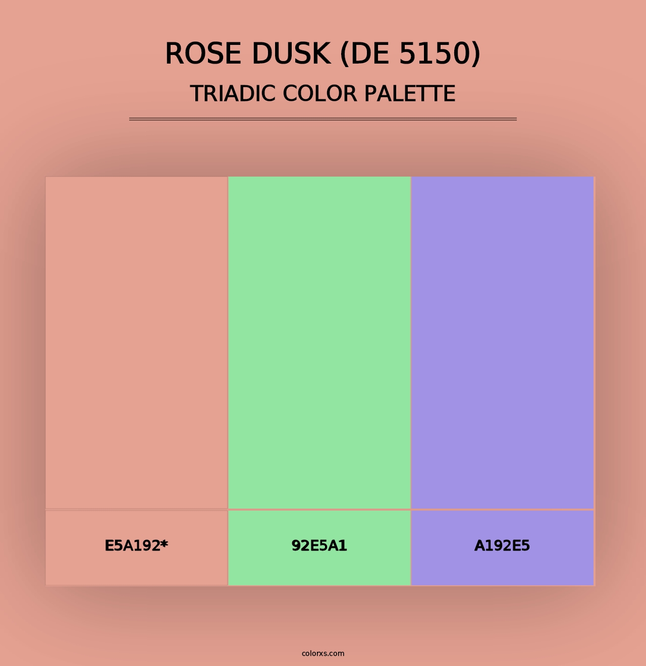 Rose Dusk (DE 5150) - Triadic Color Palette