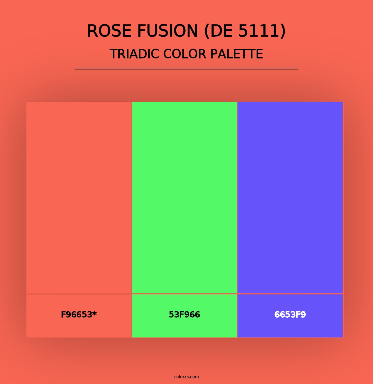 Rose Fusion (DE 5111) - Triadic Color Palette