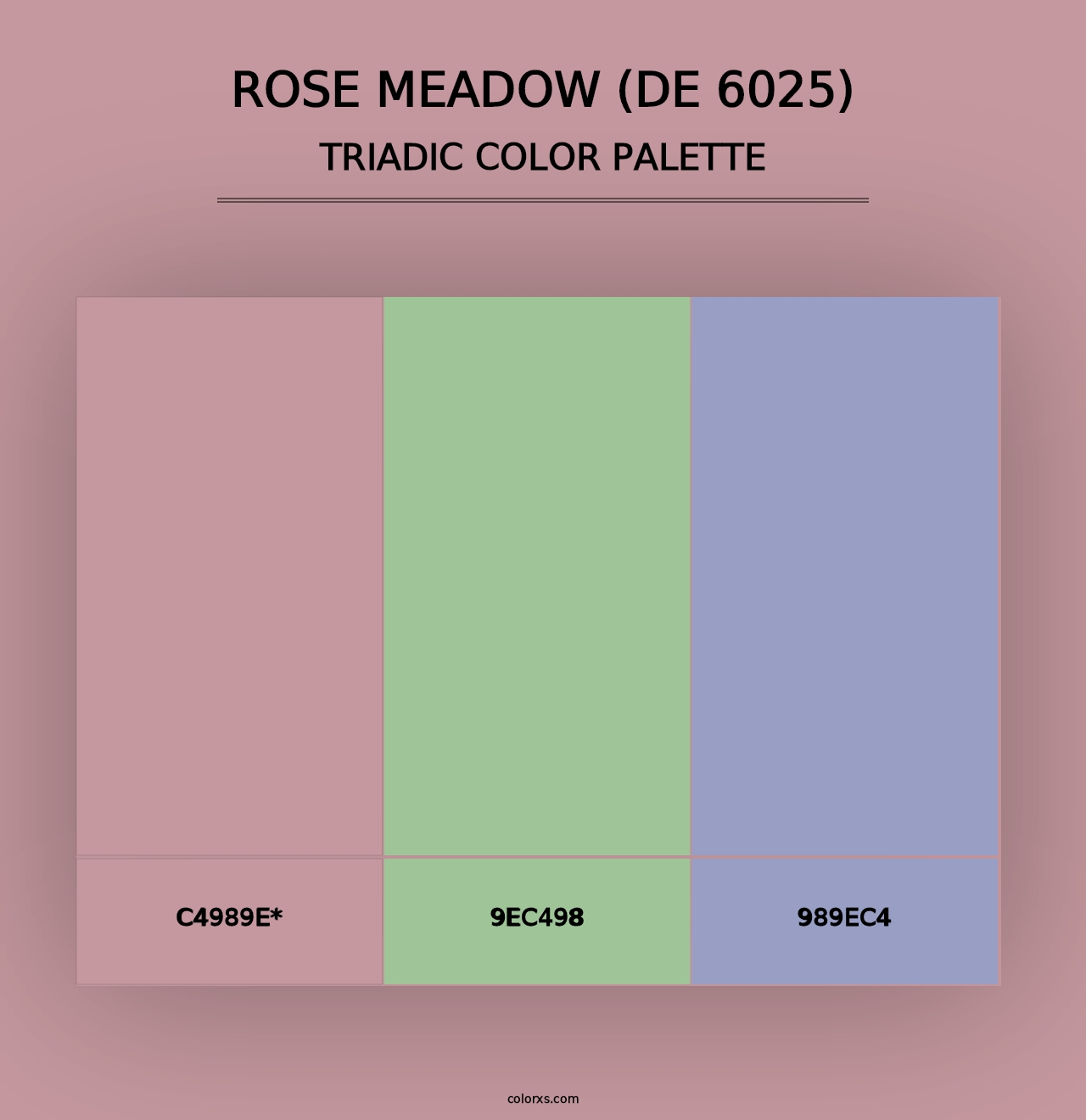 Rose Meadow (DE 6025) - Triadic Color Palette