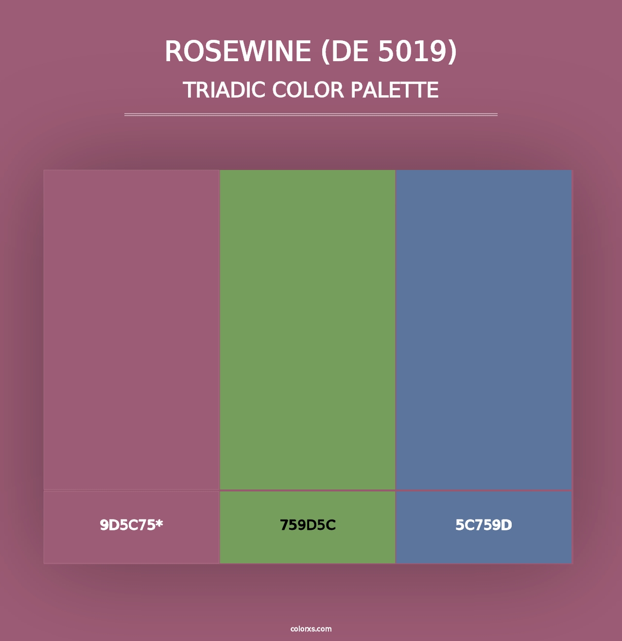 Rosewine (DE 5019) - Triadic Color Palette