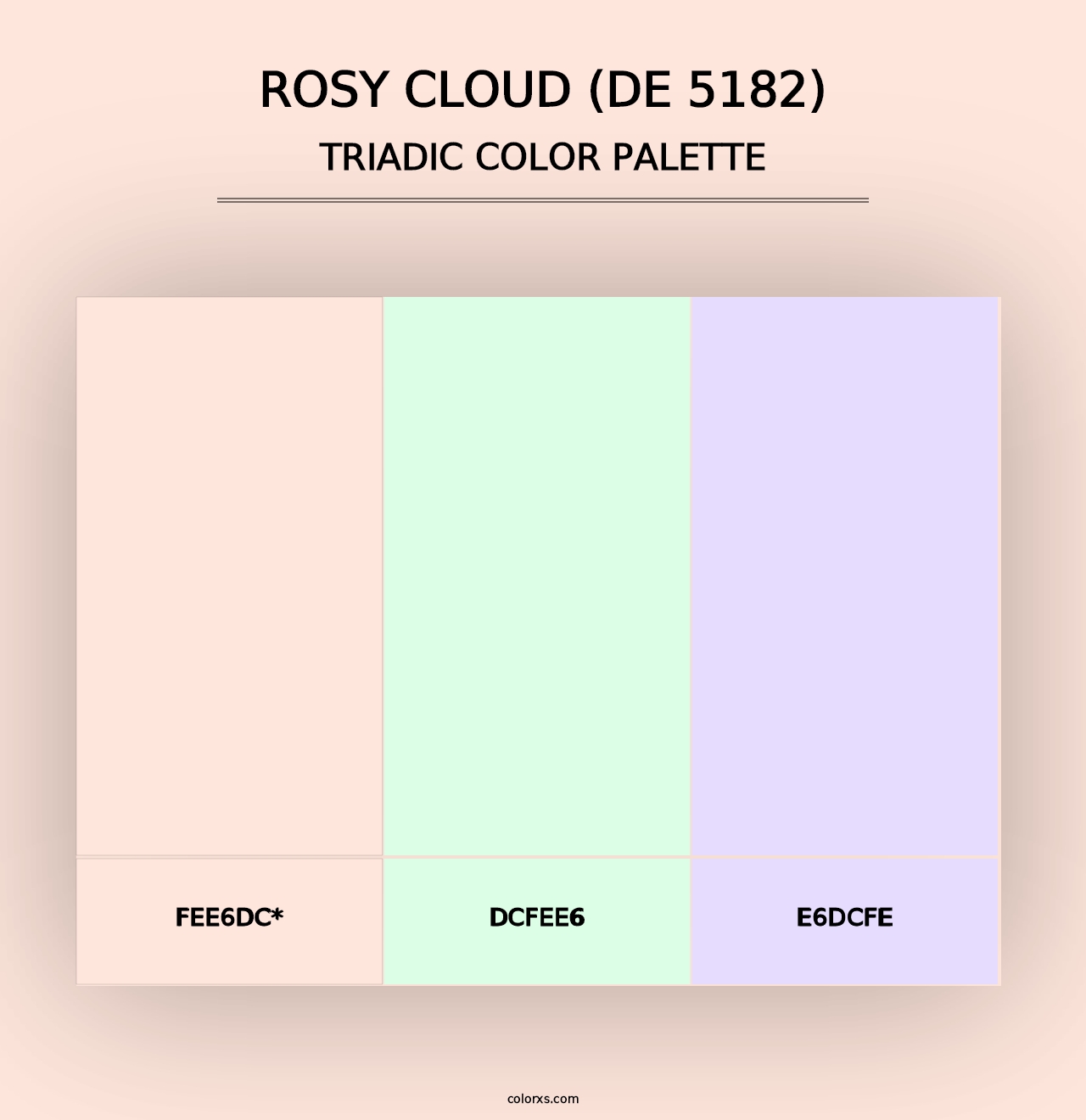 Rosy Cloud (DE 5182) - Triadic Color Palette