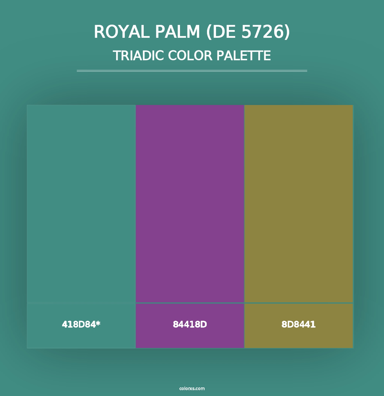 Royal Palm (DE 5726) - Triadic Color Palette