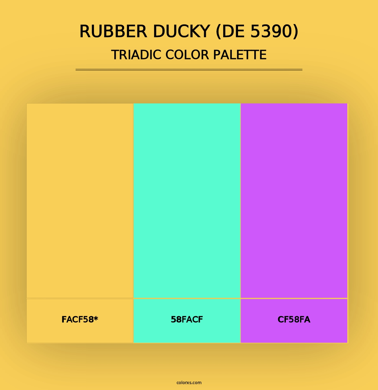 Rubber Ducky (DE 5390) - Triadic Color Palette