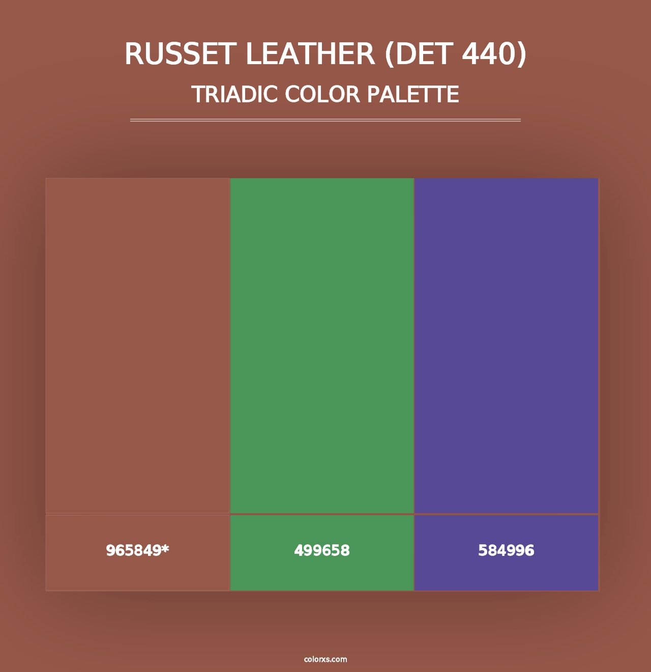 Russet Leather (DET 440) - Triadic Color Palette