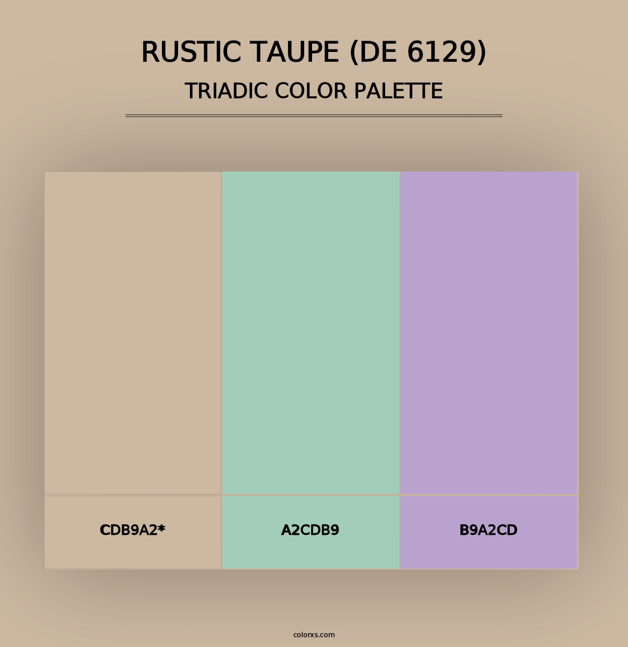 Rustic Taupe (DE 6129) - Triadic Color Palette