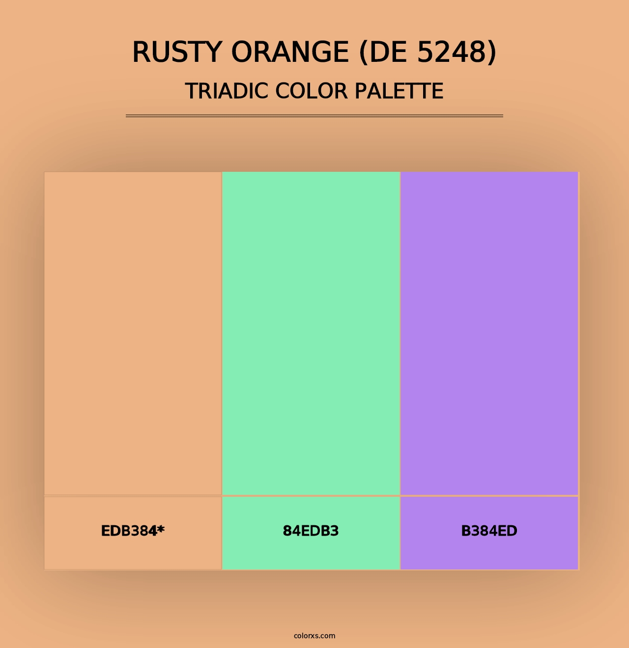 Rusty Orange (DE 5248) - Triadic Color Palette