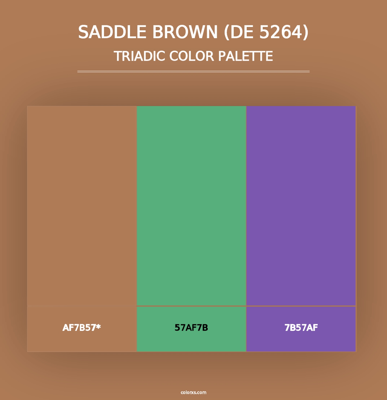 Saddle Brown (DE 5264) - Triadic Color Palette