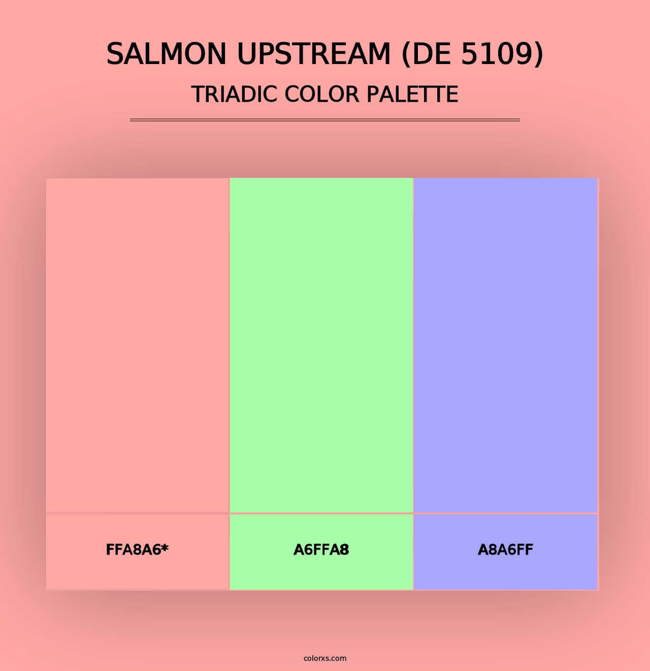 Salmon Upstream (DE 5109) - Triadic Color Palette