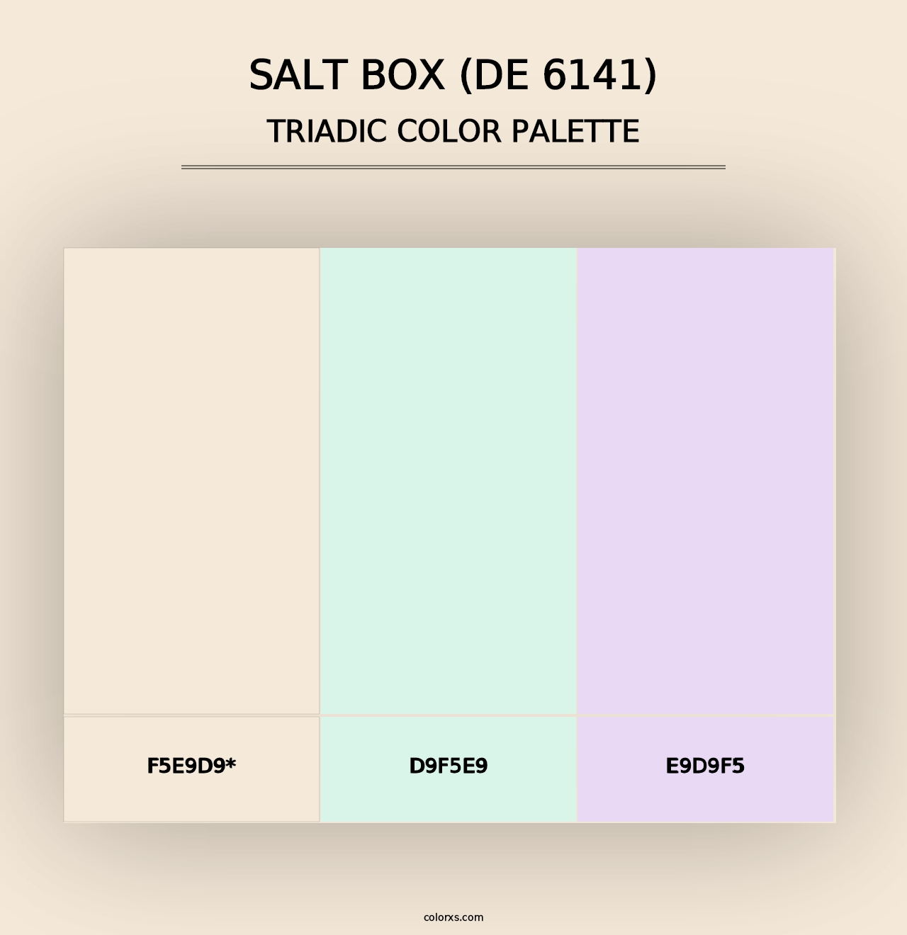 Salt Box (DE 6141) - Triadic Color Palette