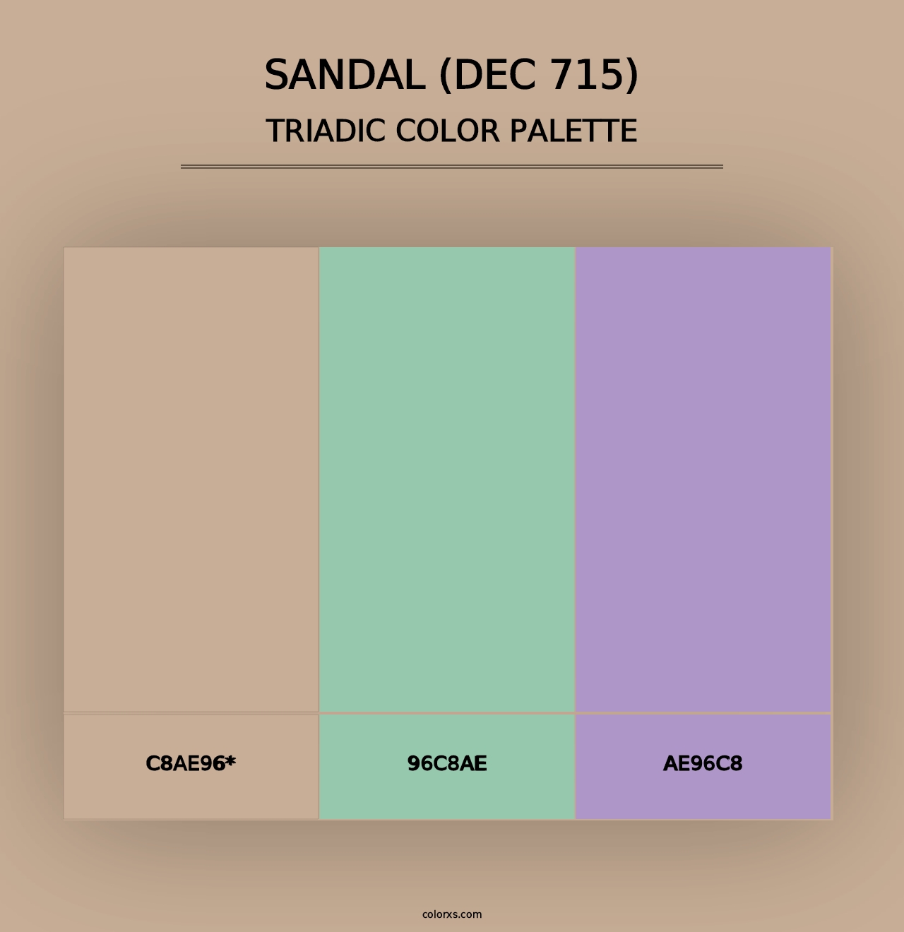 Sandal (DEC 715) - Triadic Color Palette