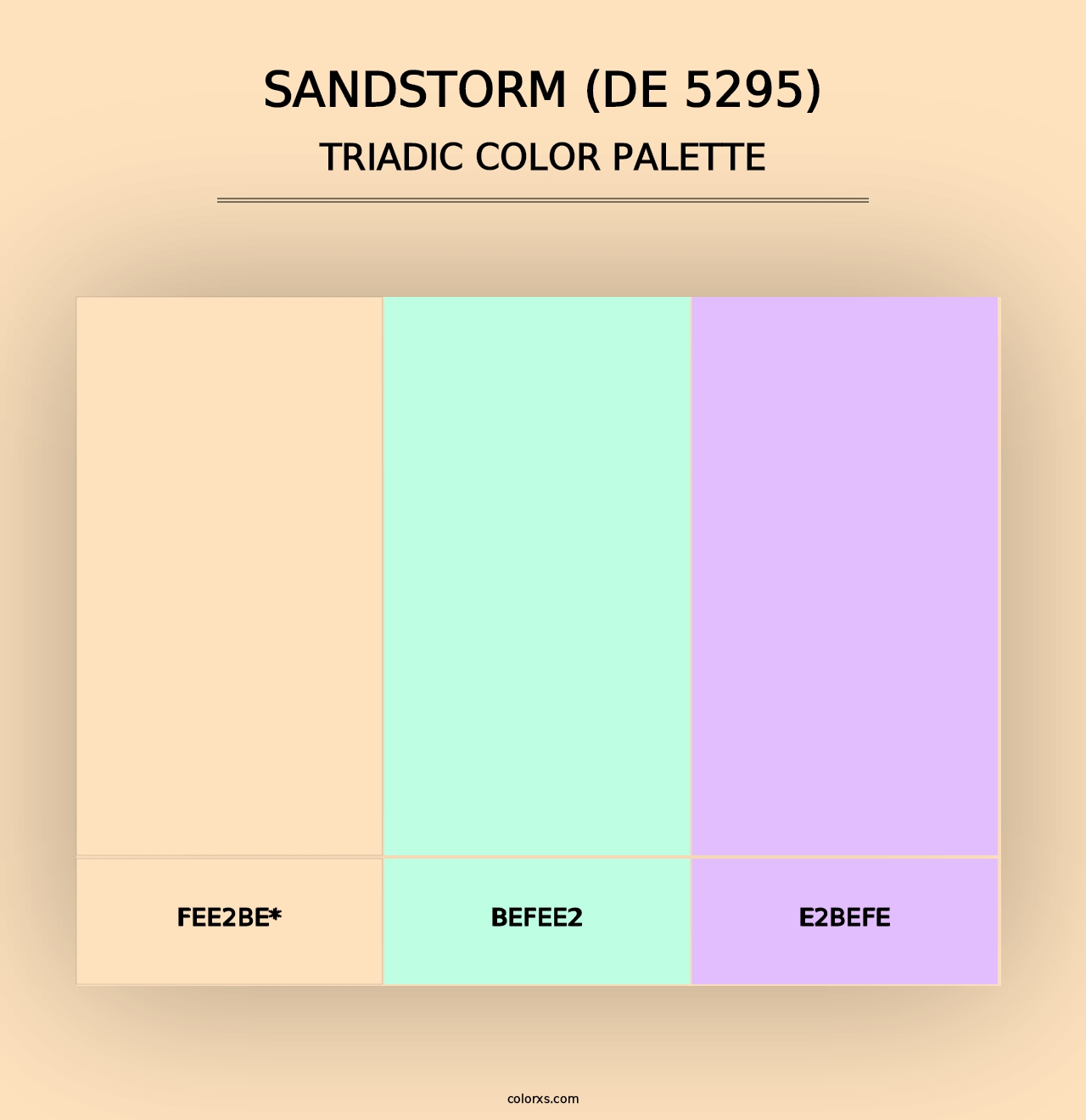 Sandstorm (DE 5295) - Triadic Color Palette