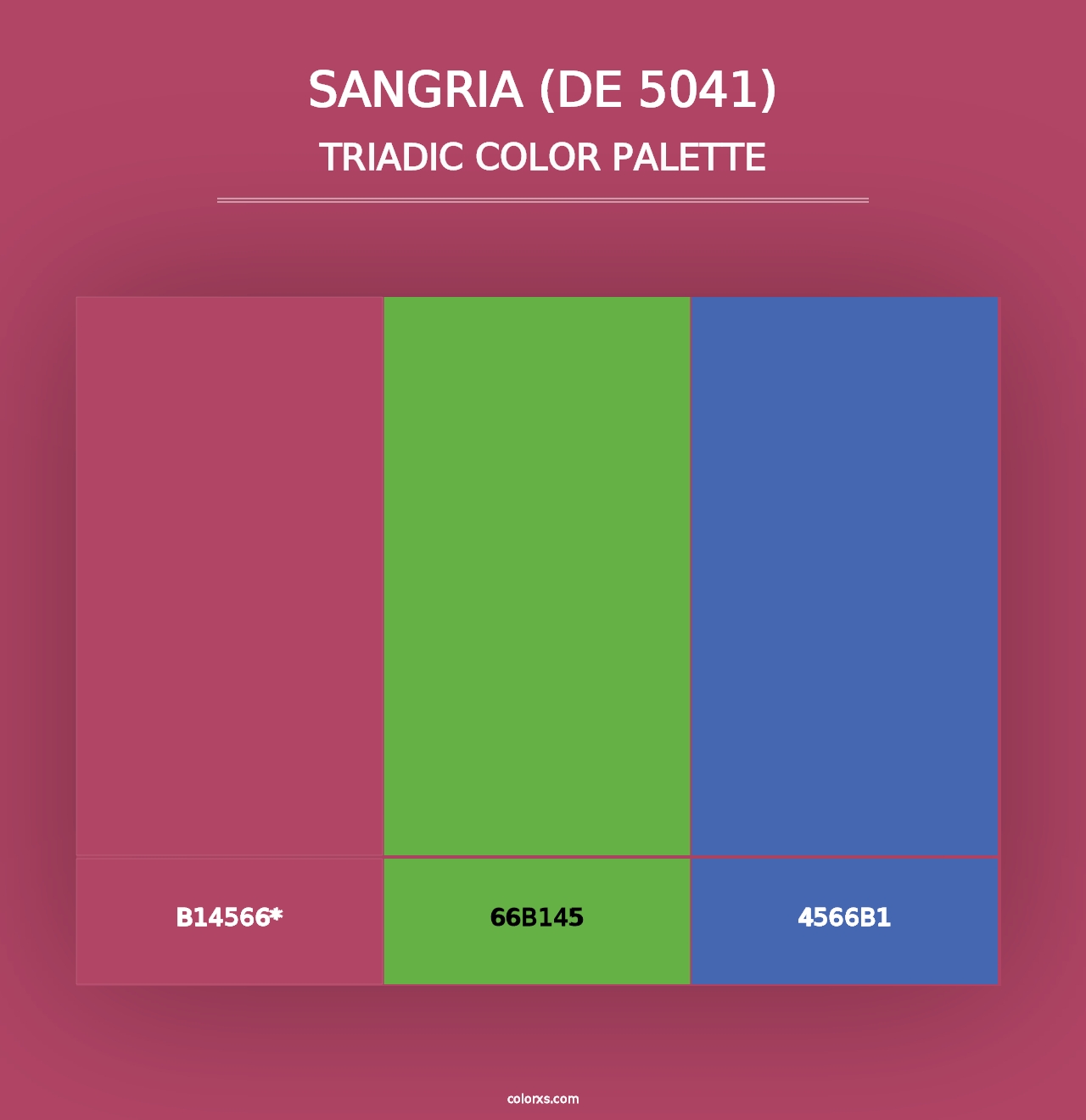 Sangria (DE 5041) - Triadic Color Palette