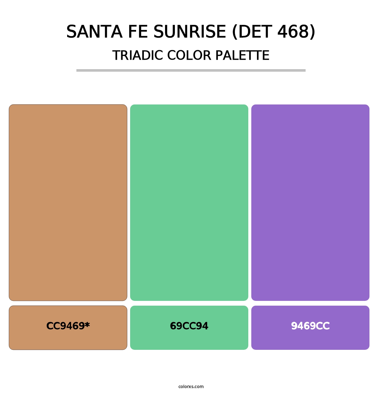 Santa Fe Sunrise (DET 468) - Triadic Color Palette