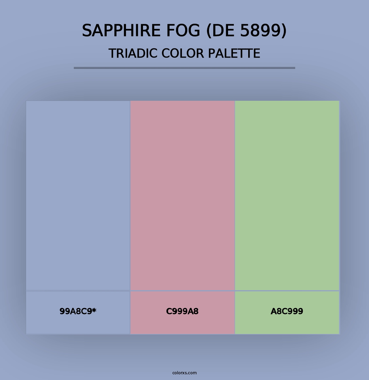 Sapphire Fog (DE 5899) - Triadic Color Palette