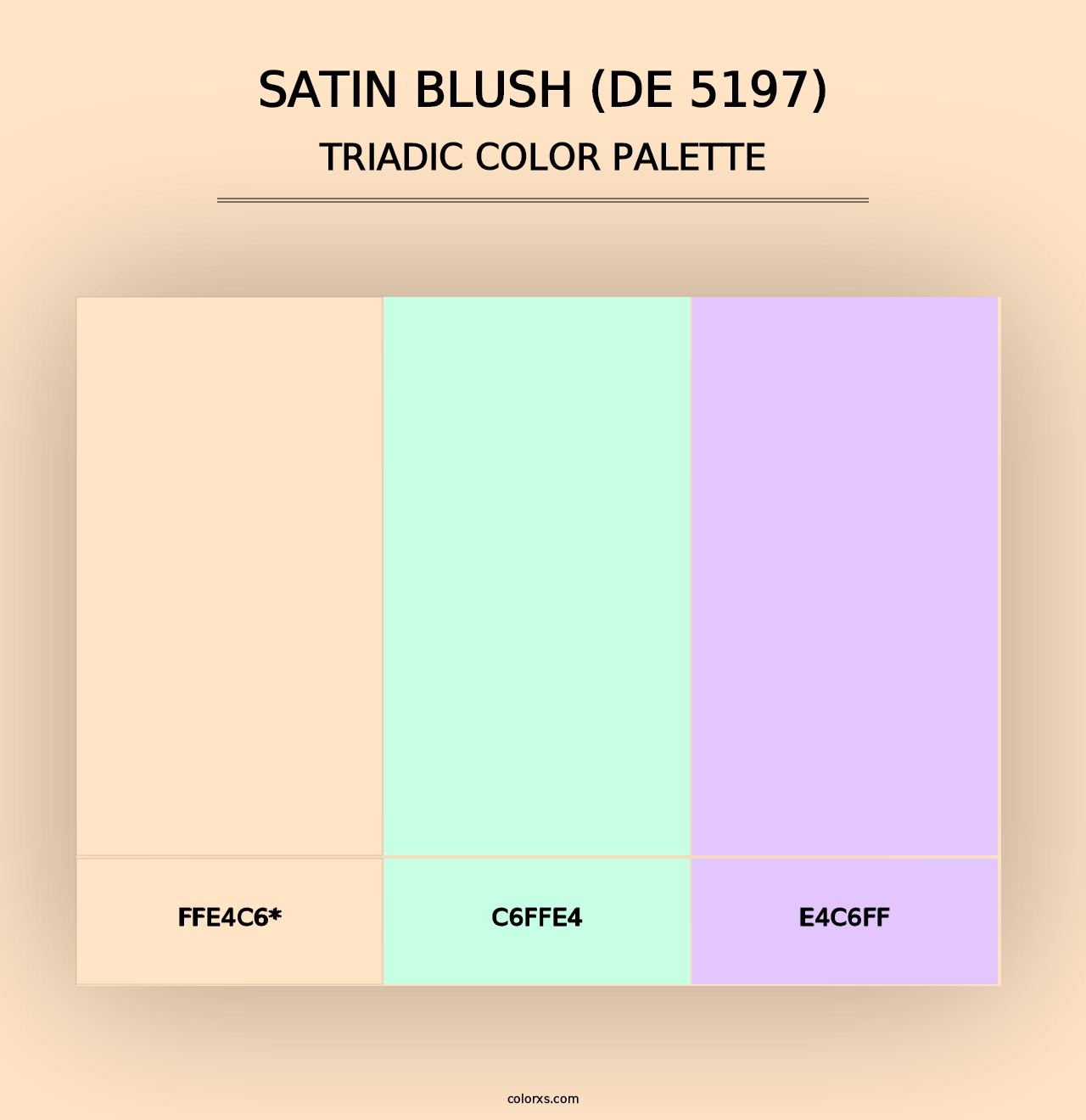 Satin Blush (DE 5197) - Triadic Color Palette