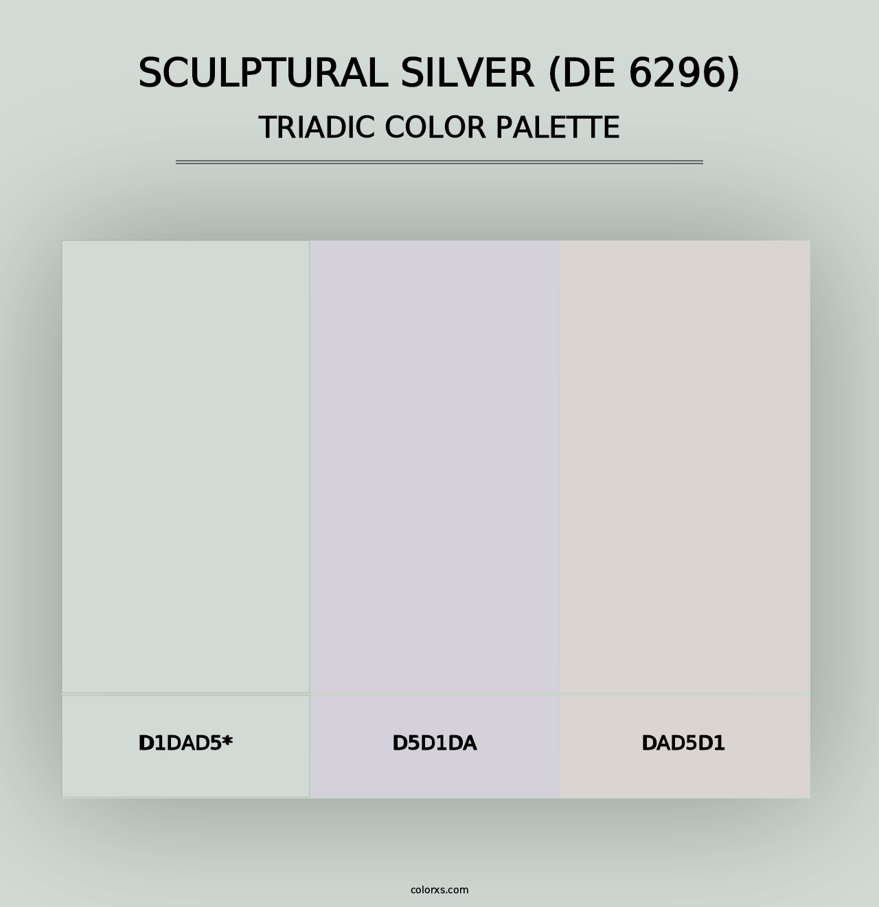 Sculptural Silver (DE 6296) - Triadic Color Palette