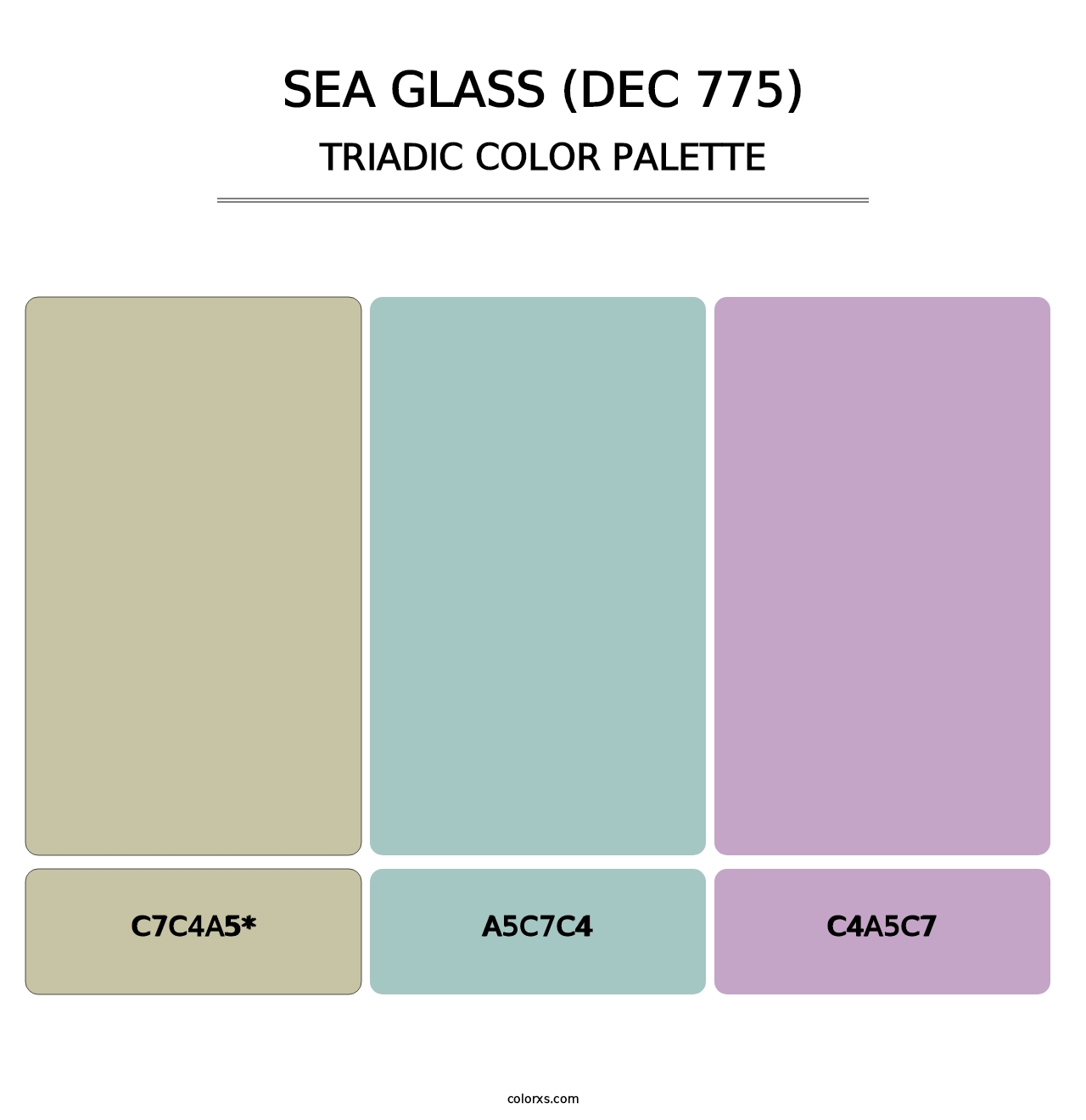 Sea Glass (DEC 775) - Triadic Color Palette