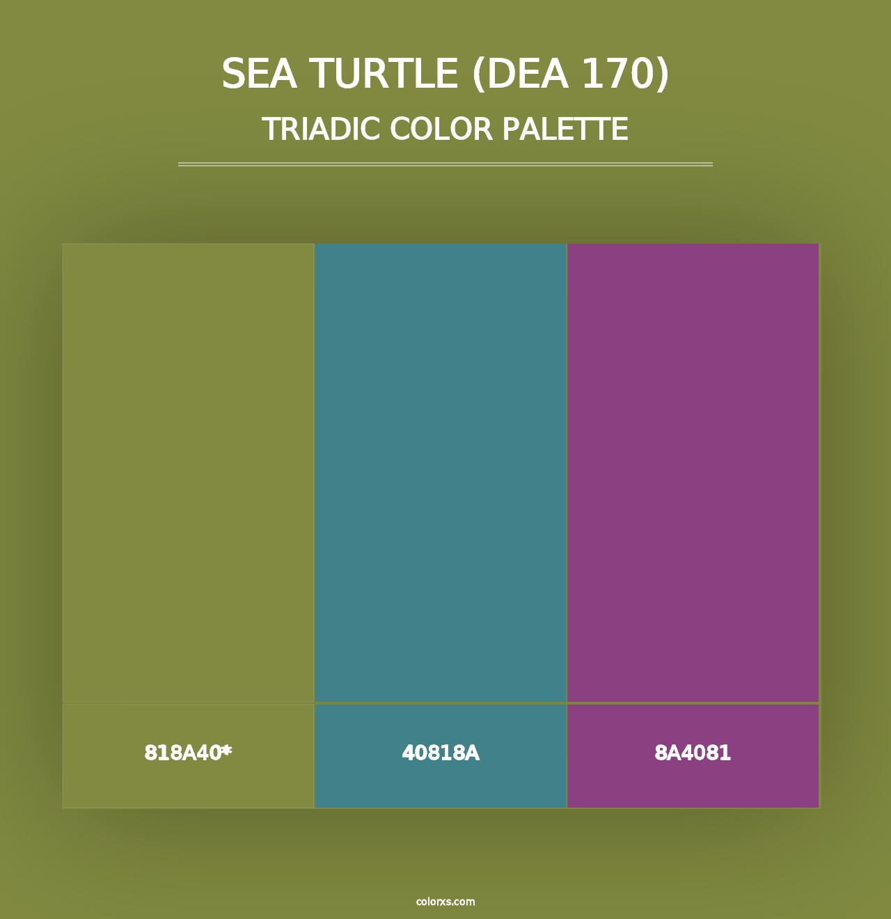 Sea Turtle (DEA 170) - Triadic Color Palette