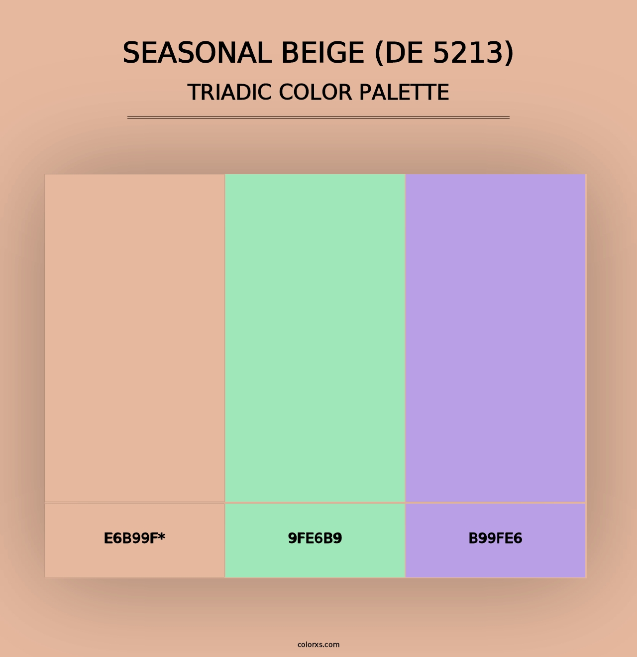 Seasonal Beige (DE 5213) - Triadic Color Palette