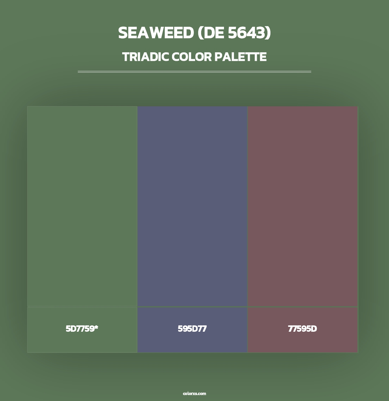 Seaweed (DE 5643) - Triadic Color Palette