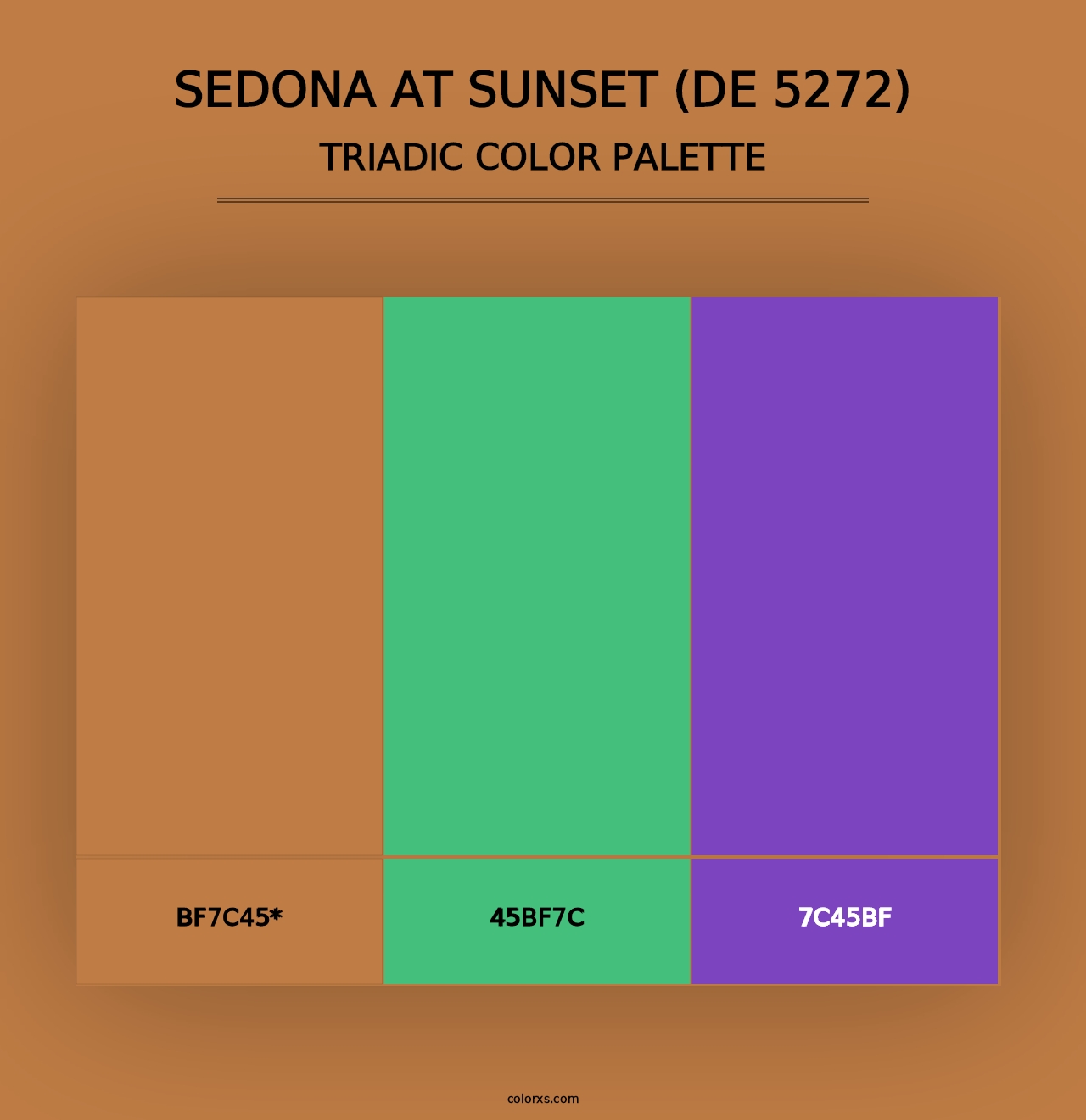 Sedona at Sunset (DE 5272) - Triadic Color Palette