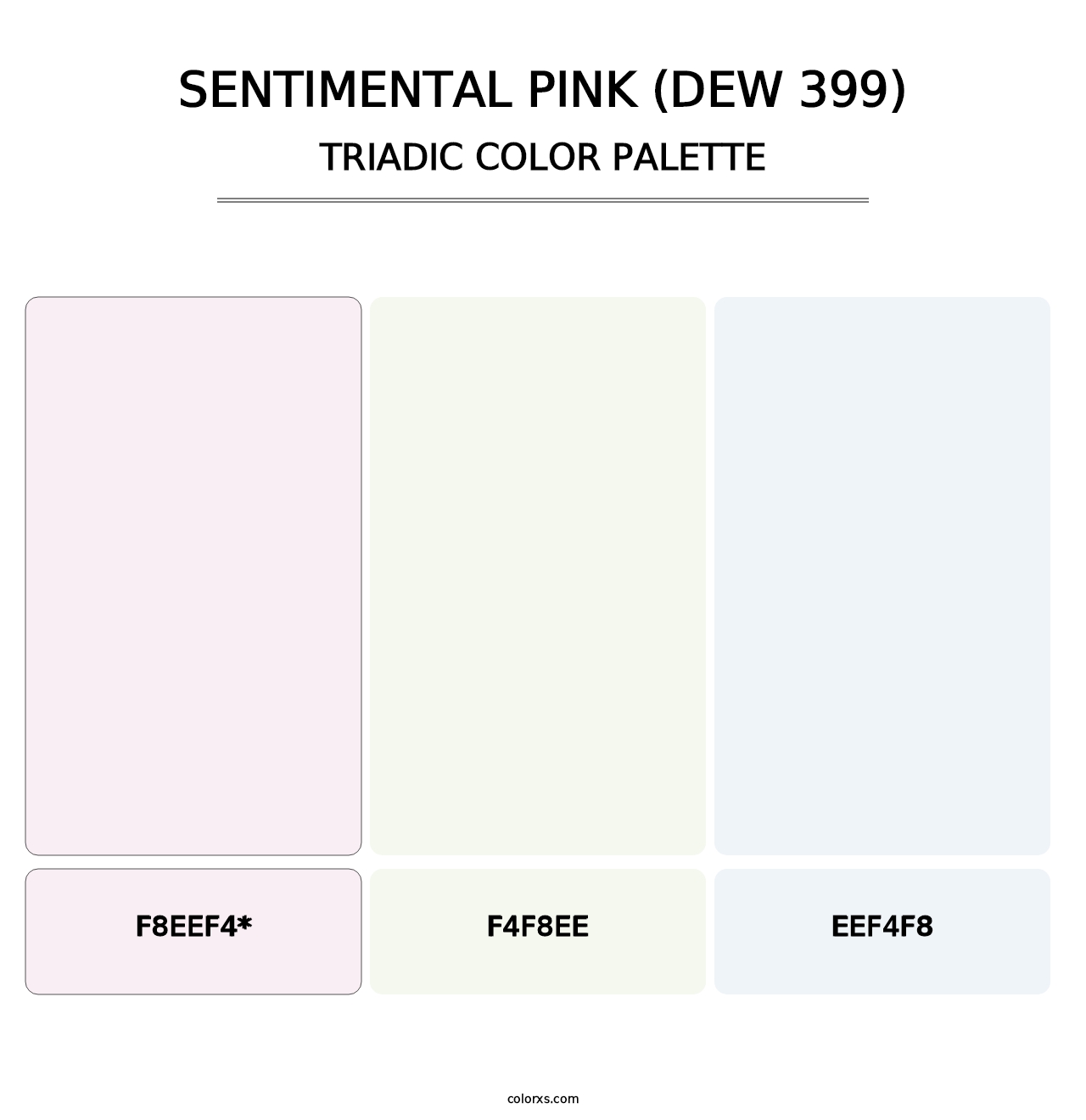 Sentimental Pink (DEW 399) - Triadic Color Palette