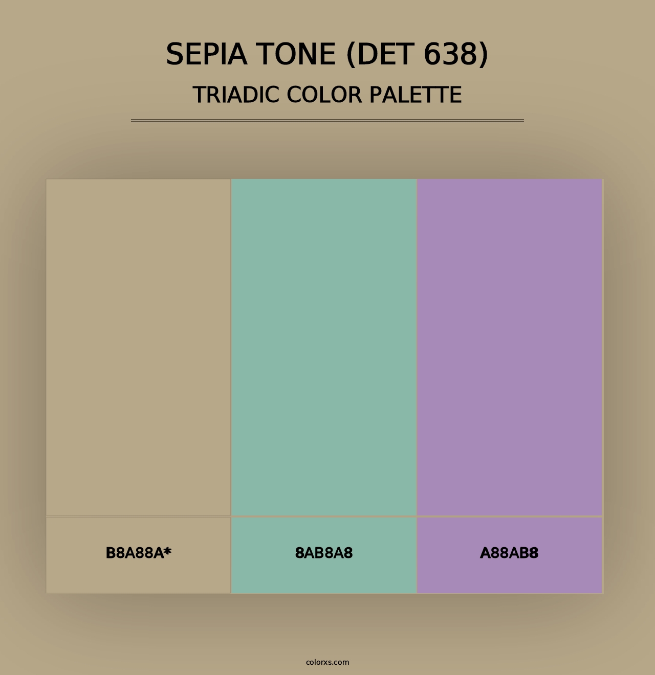 Sepia Tone (DET 638) - Triadic Color Palette