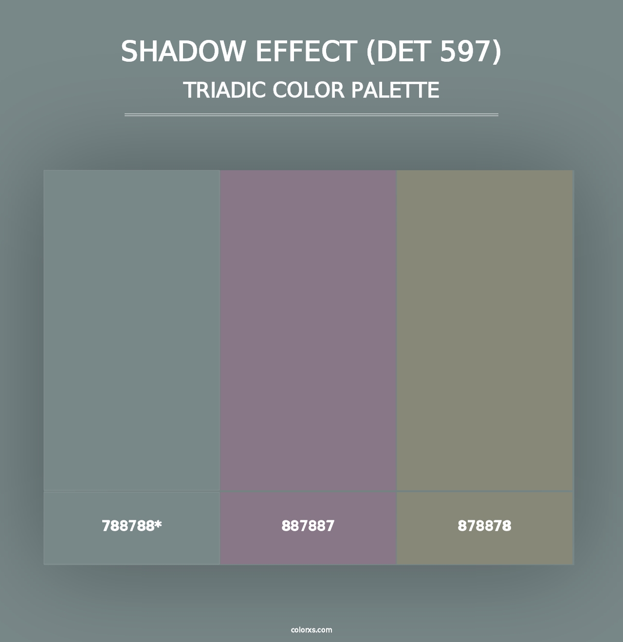 Shadow Effect (DET 597) - Triadic Color Palette