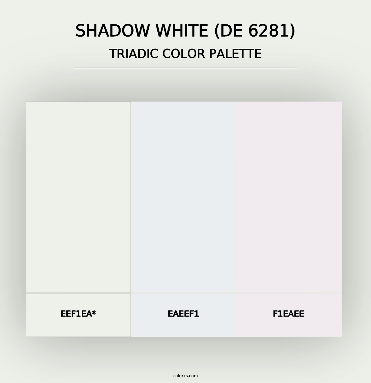 Shadow White (DE 6281) - Triadic Color Palette