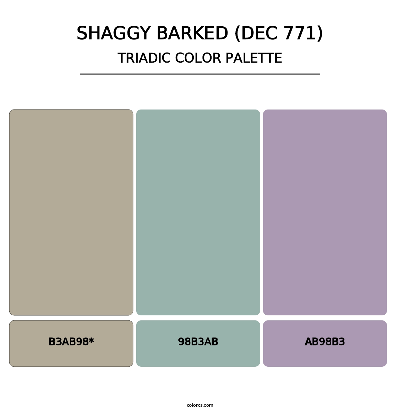 Shaggy Barked (DEC 771) - Triadic Color Palette