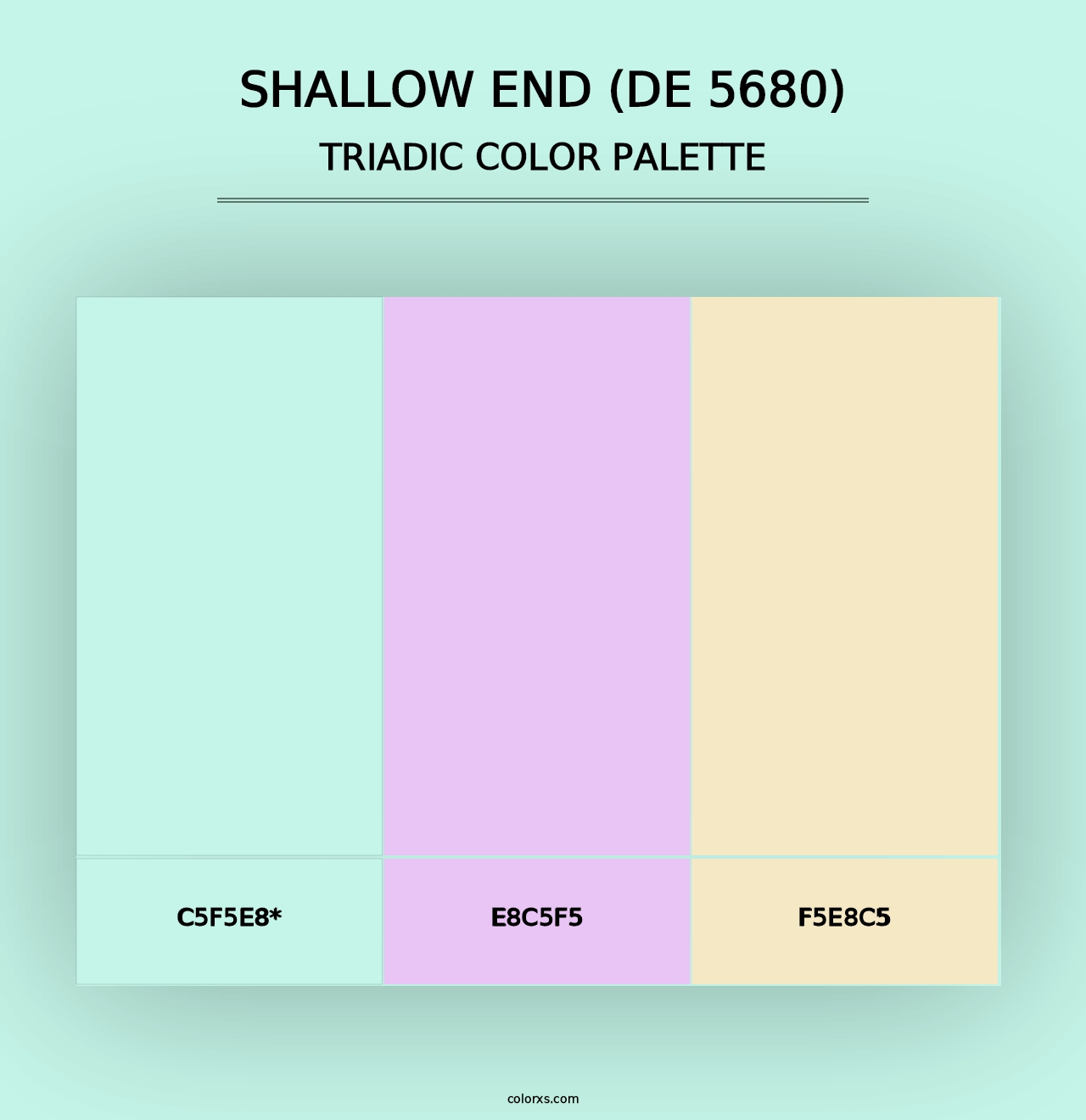 Shallow End (DE 5680) - Triadic Color Palette