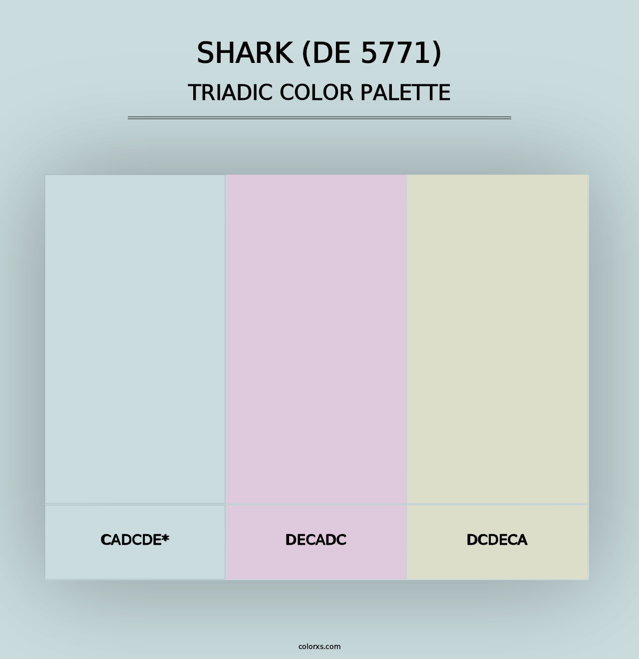 Shark (DE 5771) - Triadic Color Palette