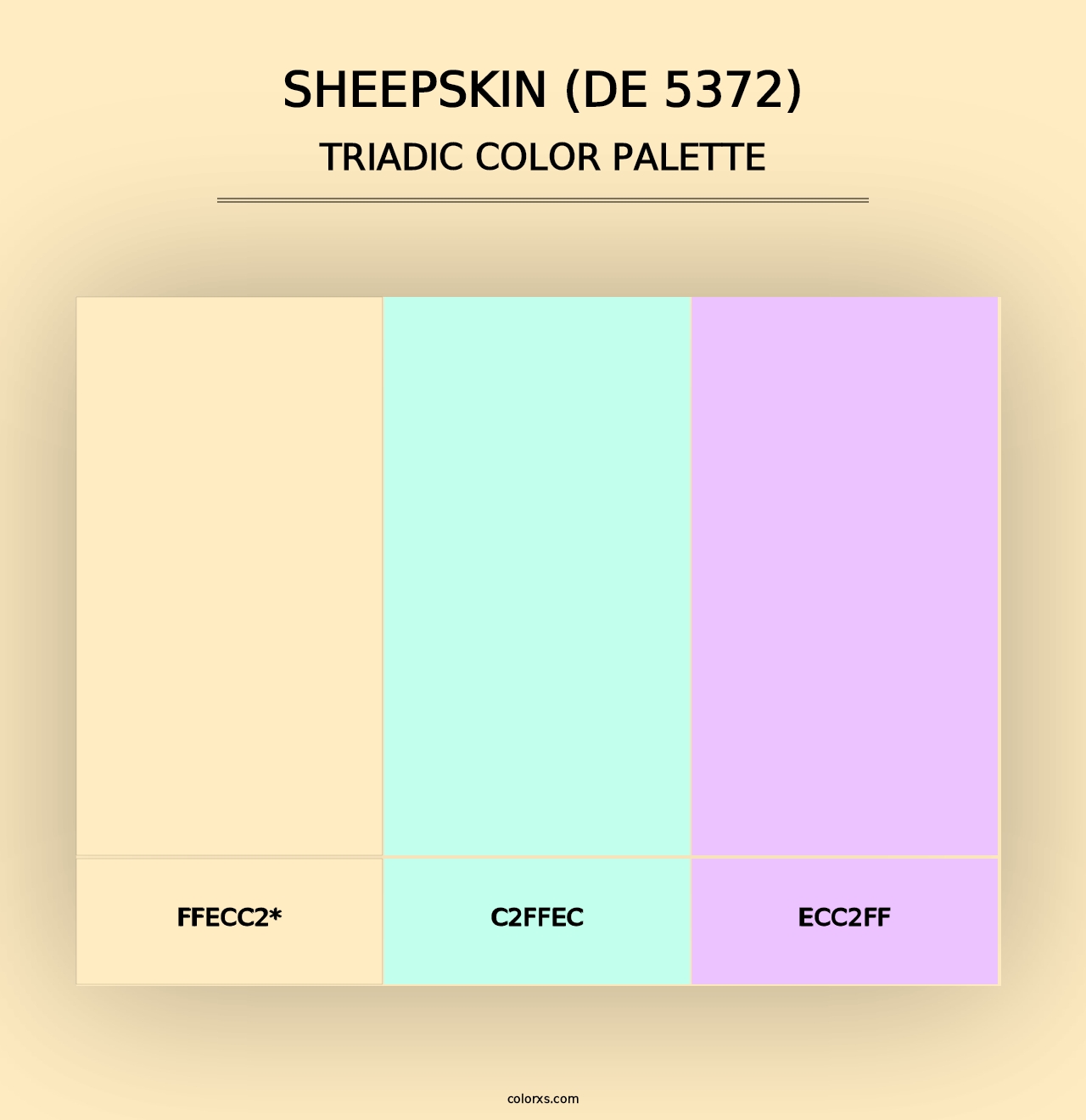 Sheepskin (DE 5372) - Triadic Color Palette