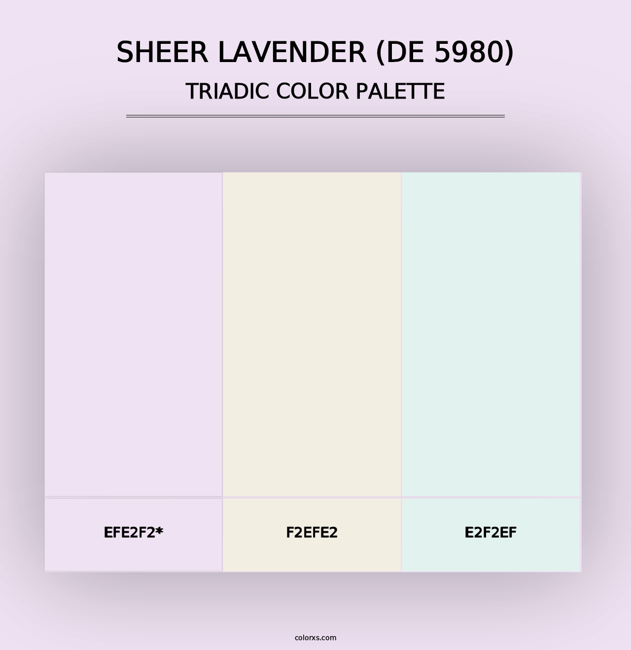 Sheer Lavender (DE 5980) - Triadic Color Palette