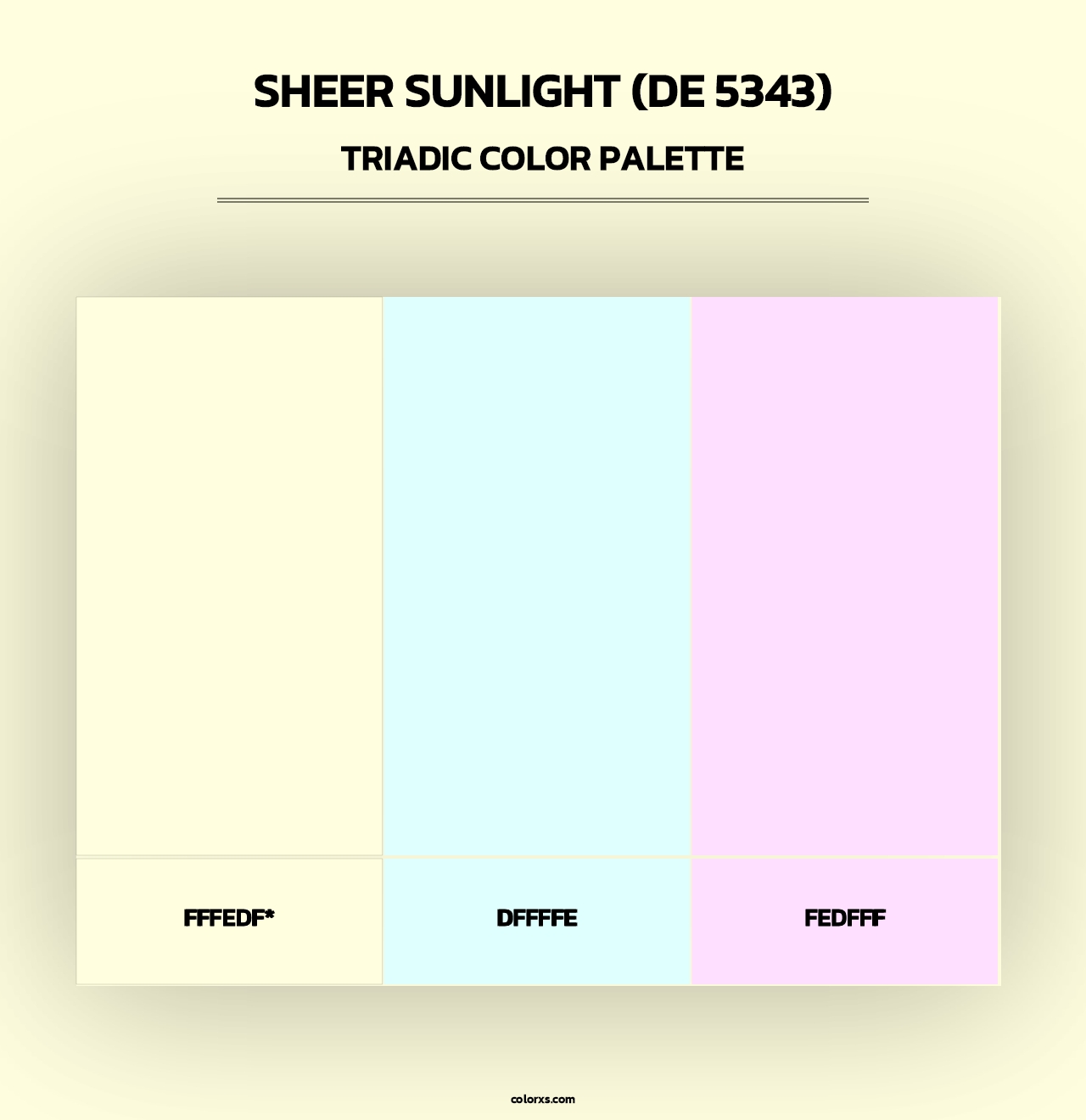 Sheer Sunlight (DE 5343) - Triadic Color Palette