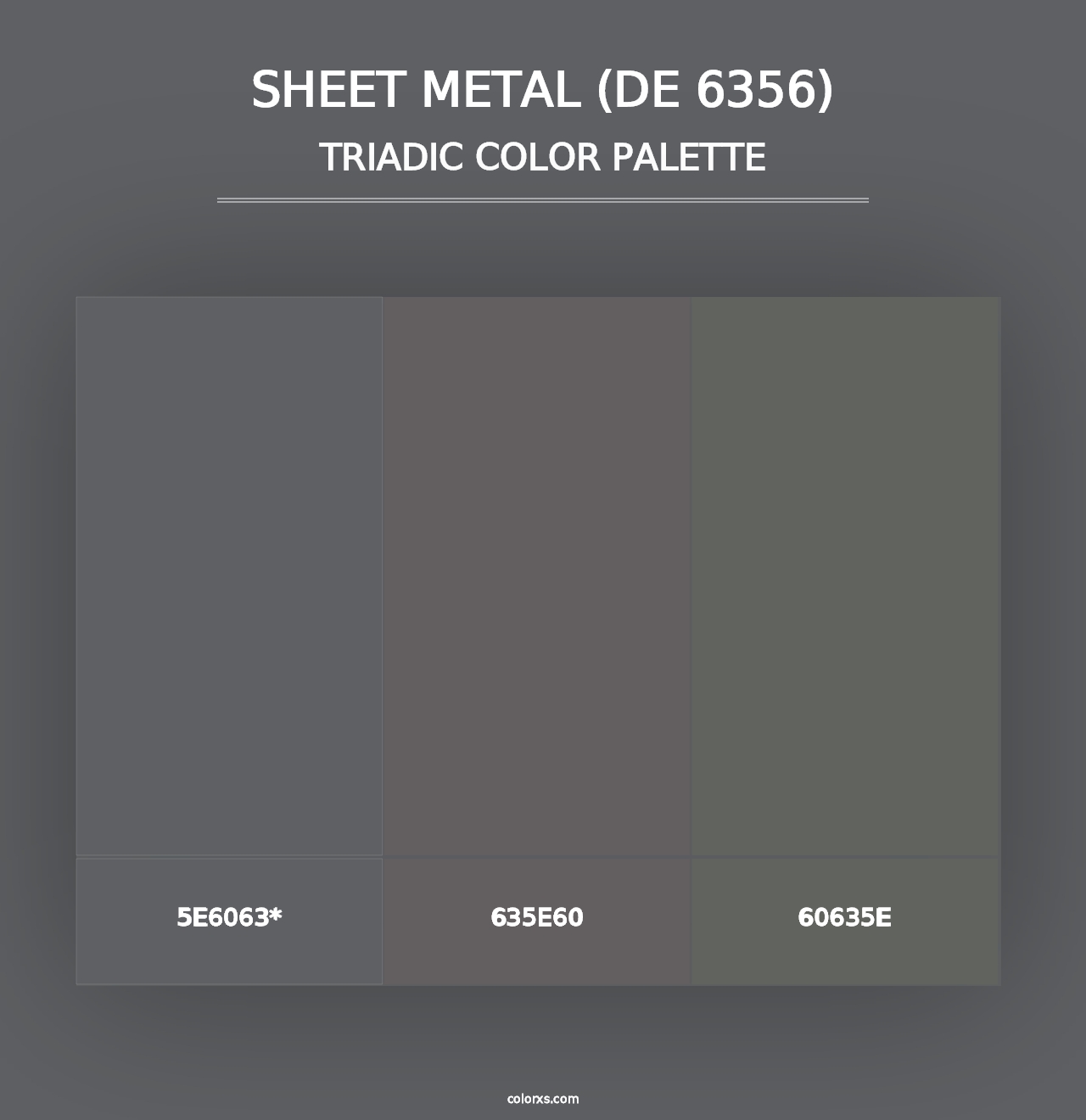 Sheet Metal (DE 6356) - Triadic Color Palette