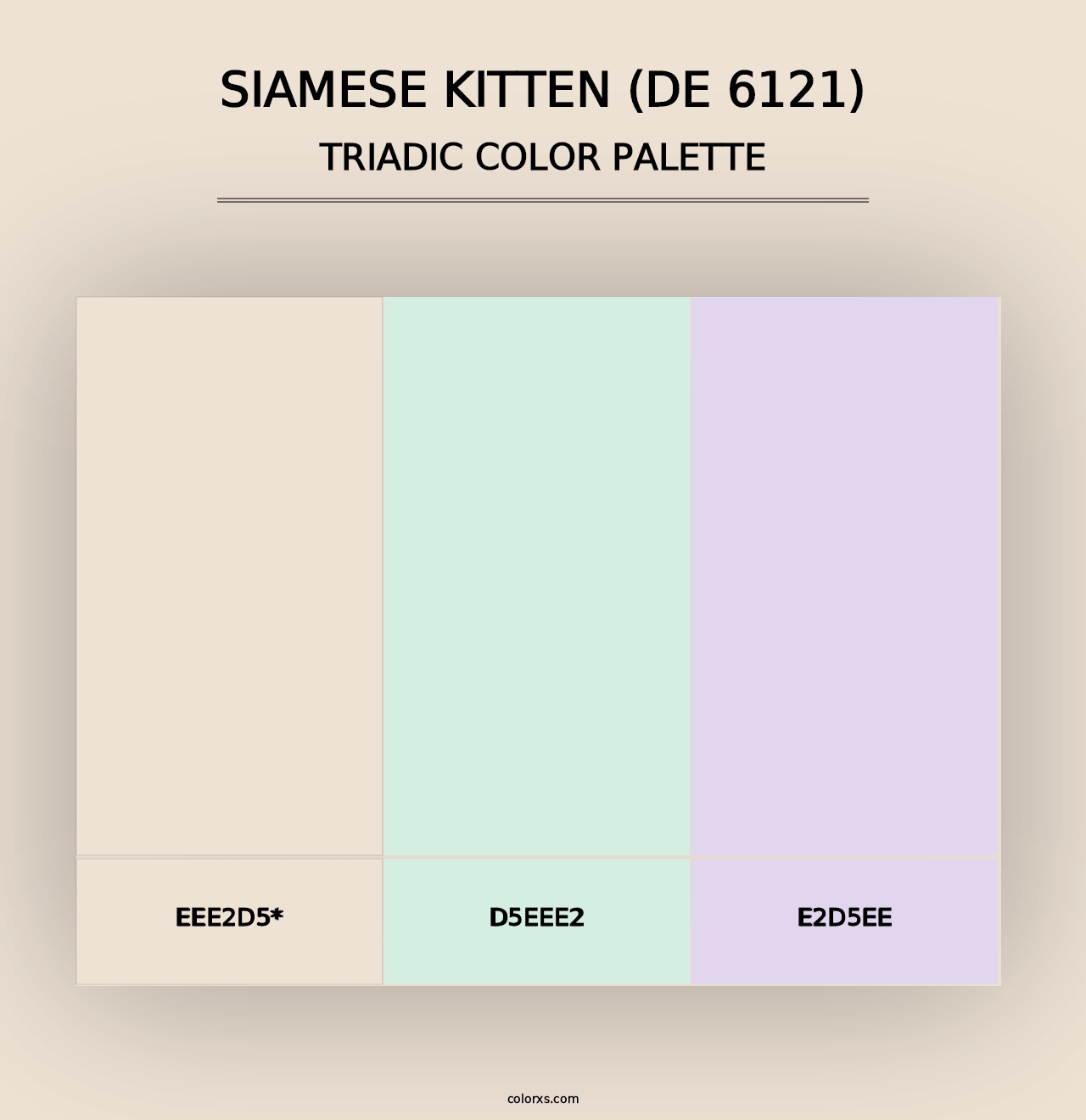 Siamese Kitten (DE 6121) - Triadic Color Palette