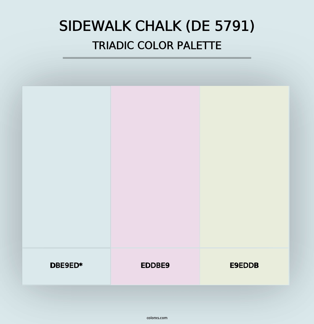 Sidewalk Chalk (DE 5791) - Triadic Color Palette