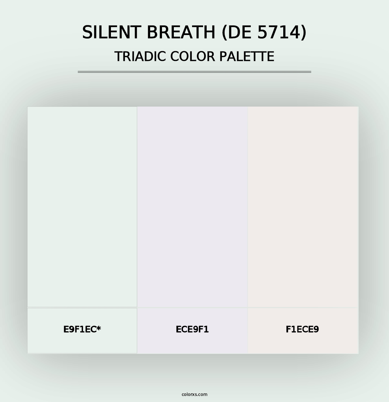 Silent Breath (DE 5714) - Triadic Color Palette