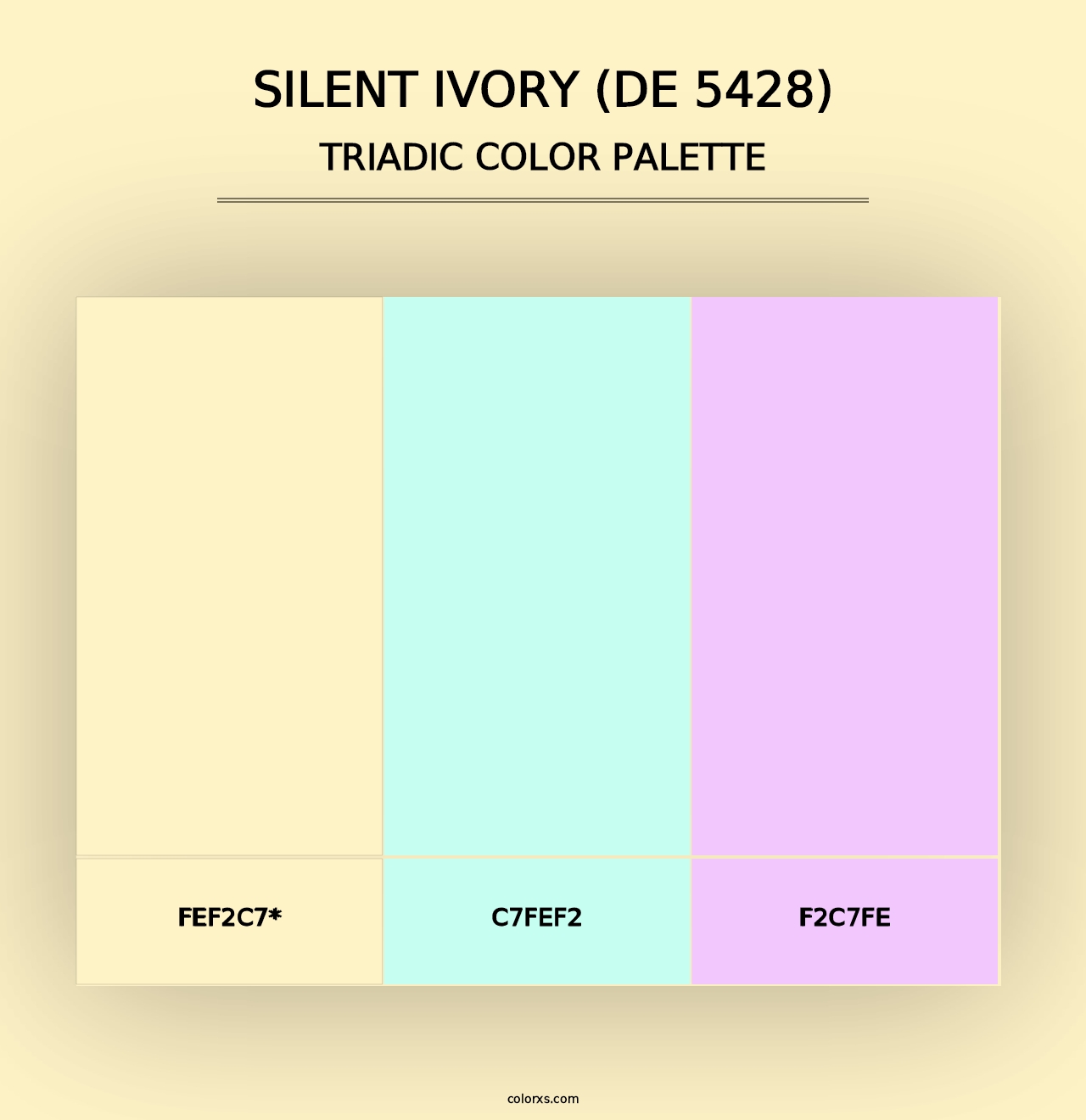 Silent Ivory (DE 5428) - Triadic Color Palette