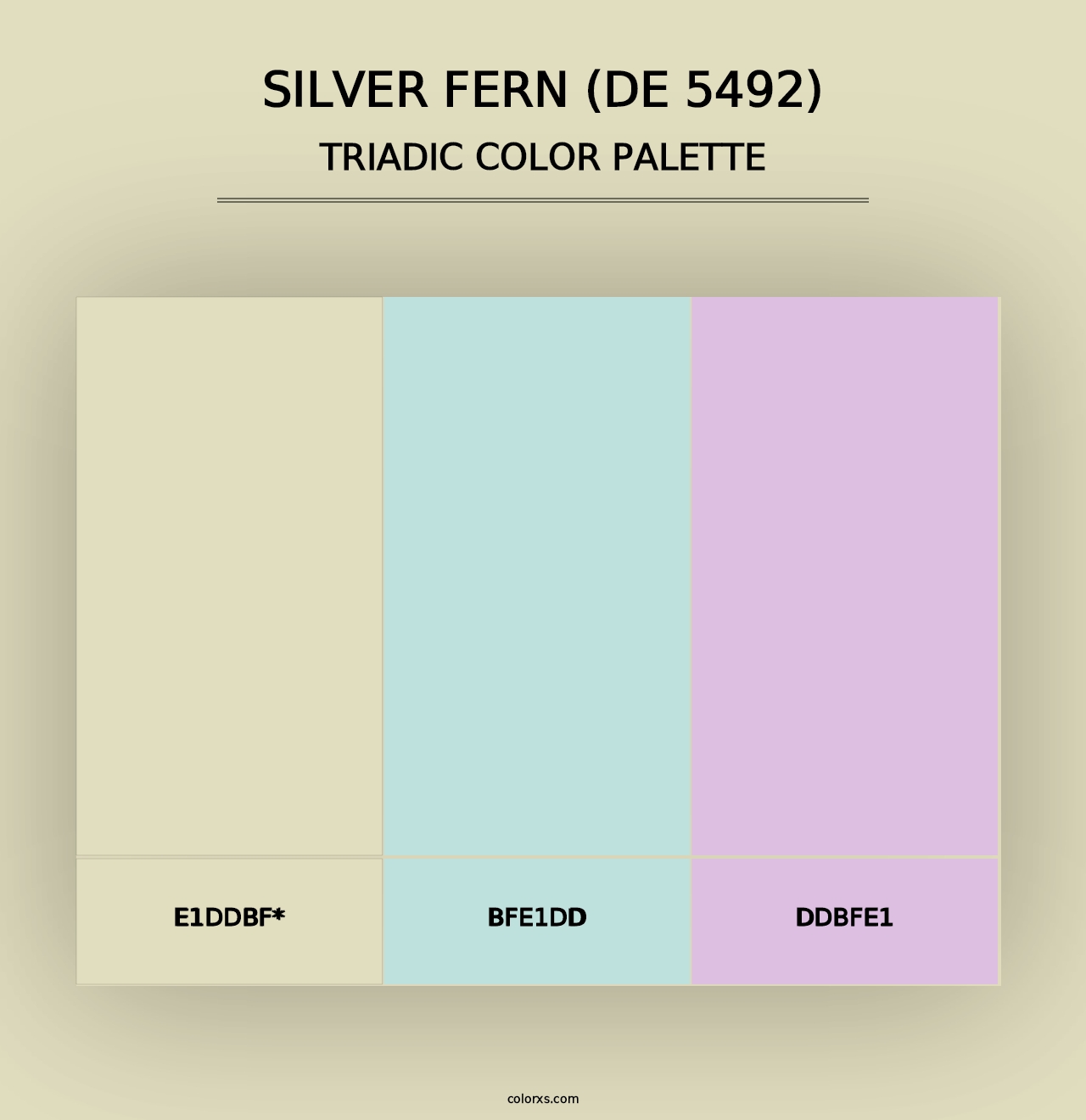 Silver Fern (DE 5492) - Triadic Color Palette