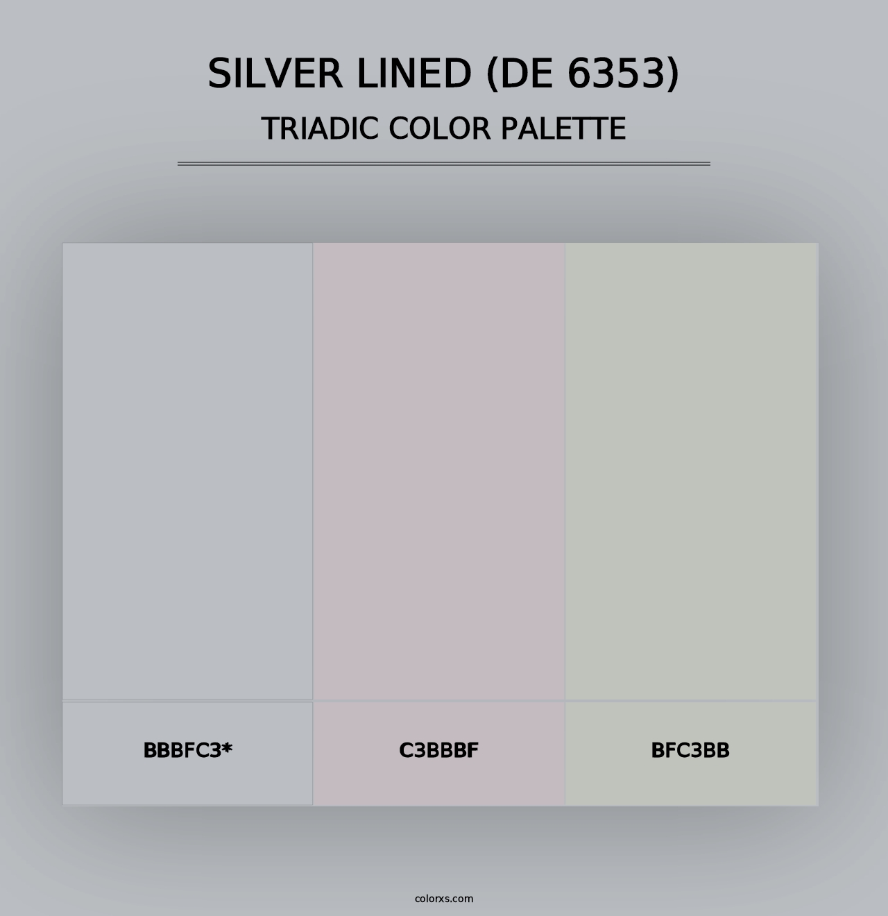 Silver Lined (DE 6353) - Triadic Color Palette