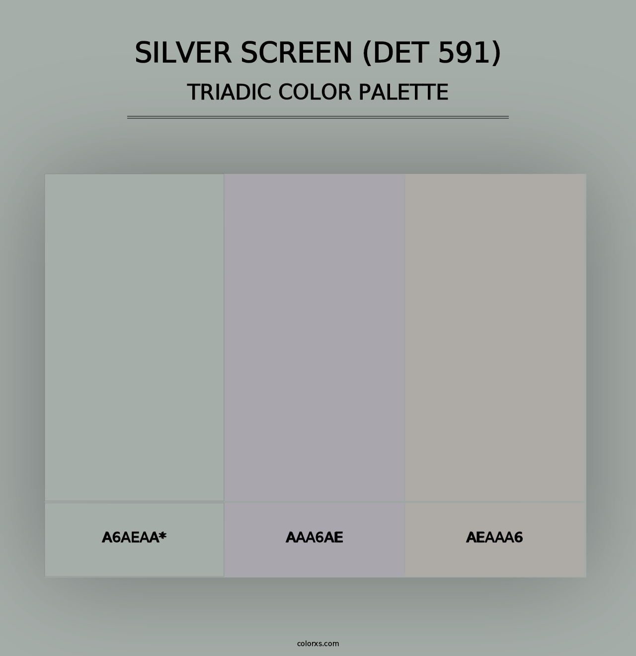 Silver Screen (DET 591) - Triadic Color Palette