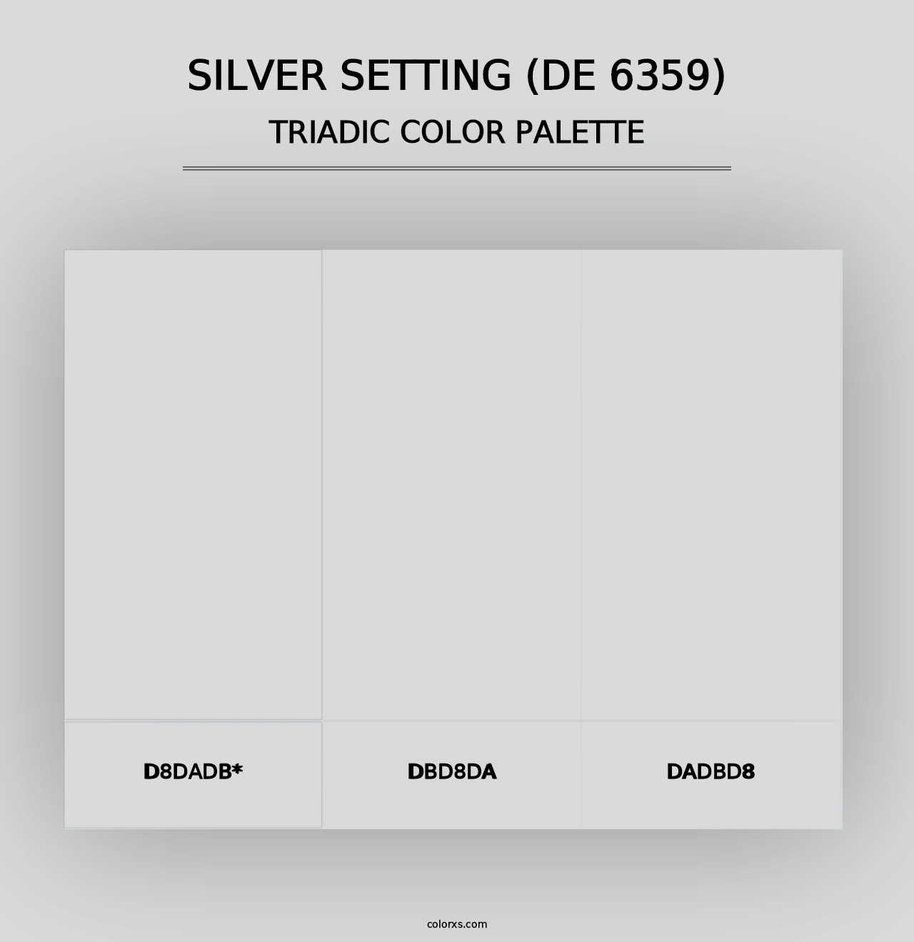 Silver Setting (DE 6359) - Triadic Color Palette