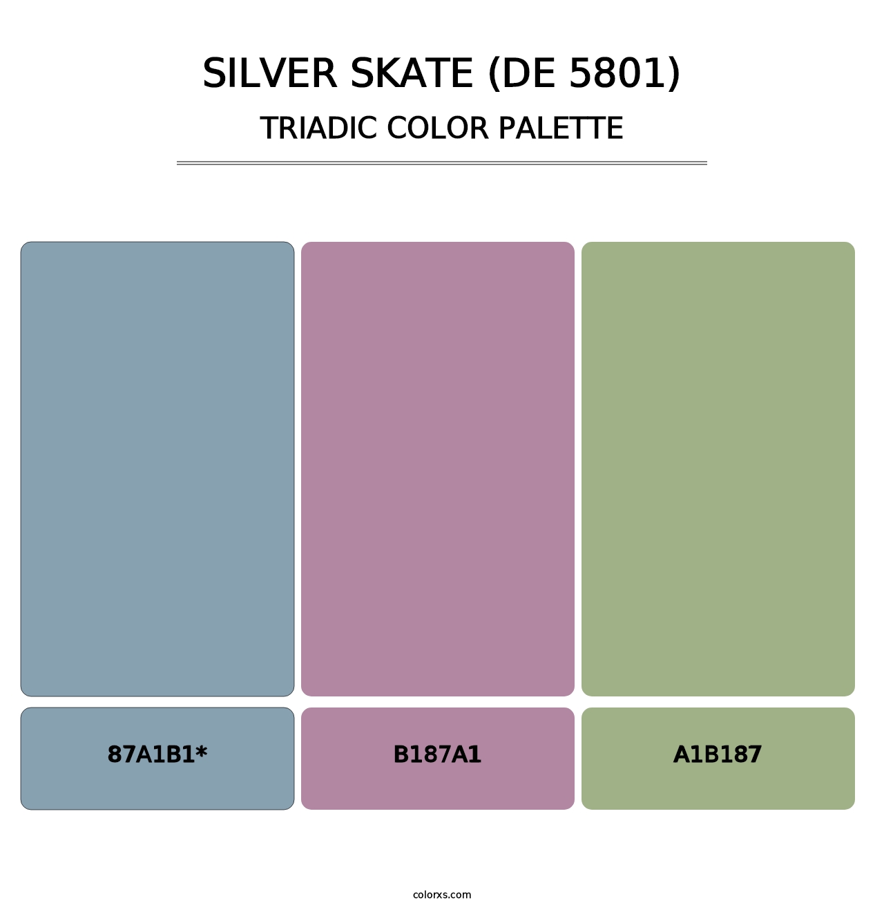 Silver Skate (DE 5801) - Triadic Color Palette