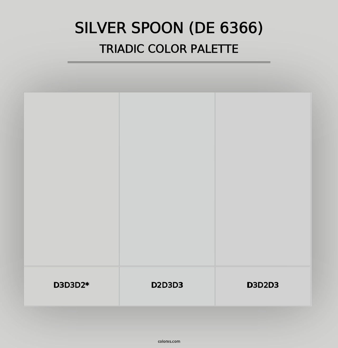 Silver Spoon (DE 6366) - Triadic Color Palette