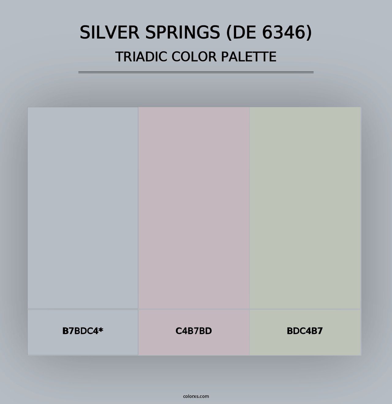 Silver Springs (DE 6346) - Triadic Color Palette