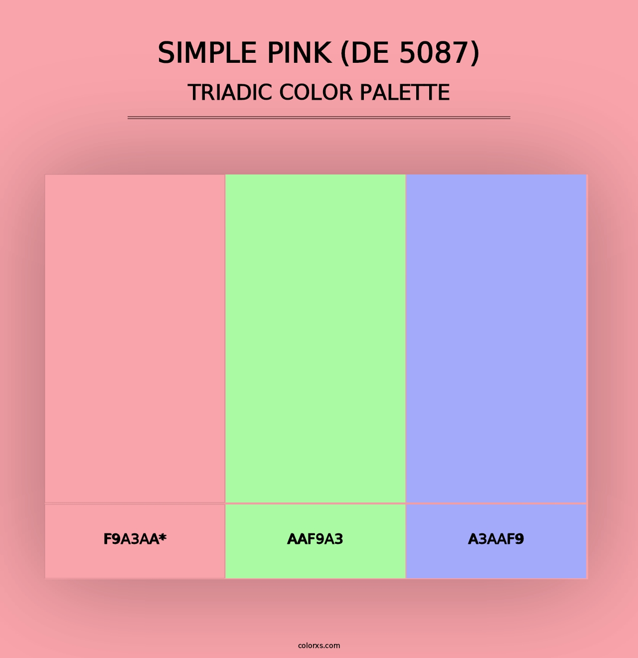 Simple Pink (DE 5087) - Triadic Color Palette